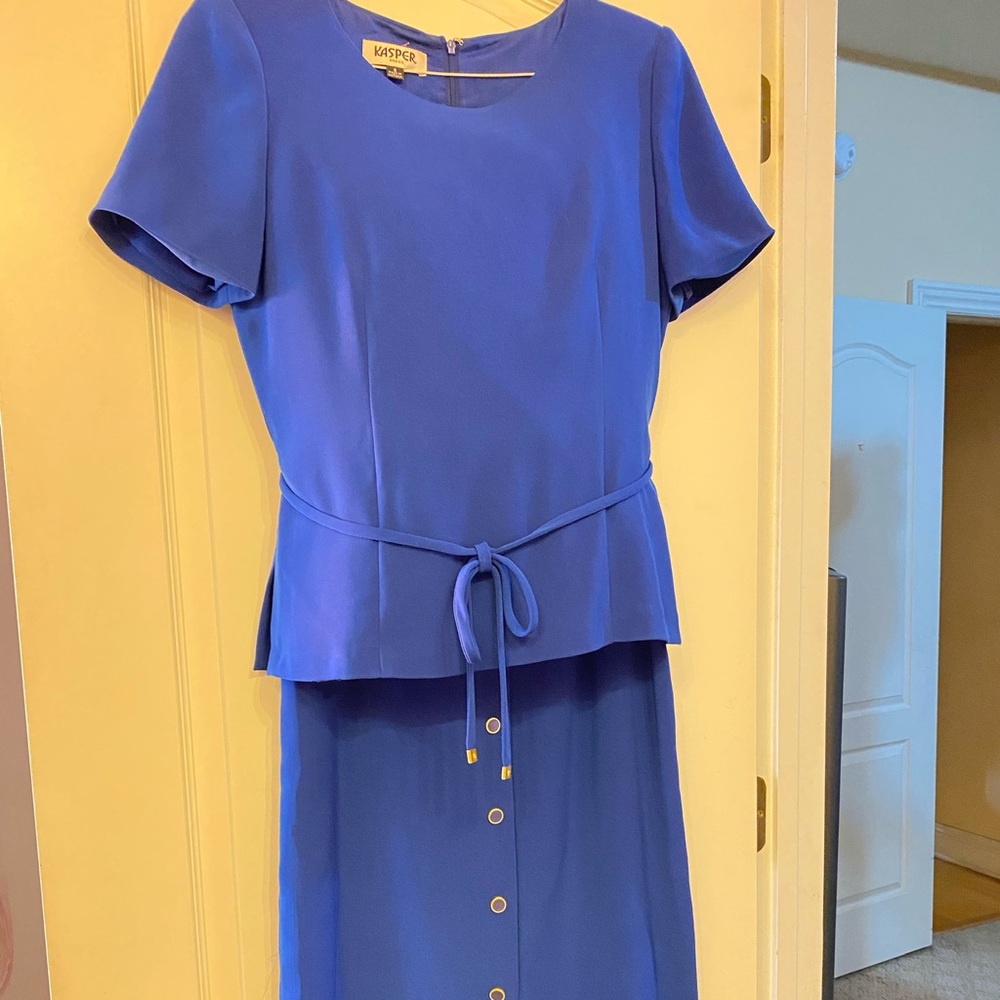 Kasper Blue maxi dress 6P casual/ work dress